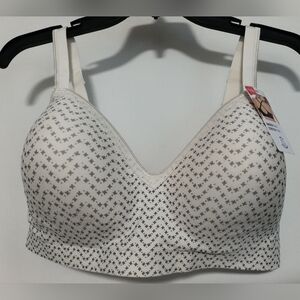 Hanes Wireless Patterned Bra / Size 2X